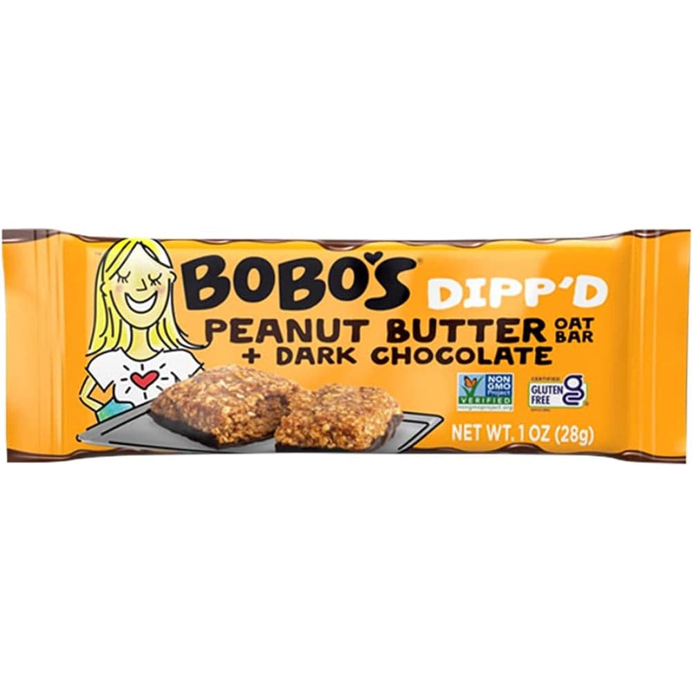 Bobo's – Haferriegel Getauchte Erdnussbutter Haferriegel + Dunkle Schokolade, 5 OZ