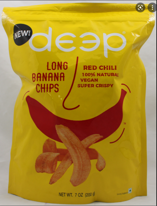 Tiefe lange Bananenchips Rot Chili 7oz (200g)