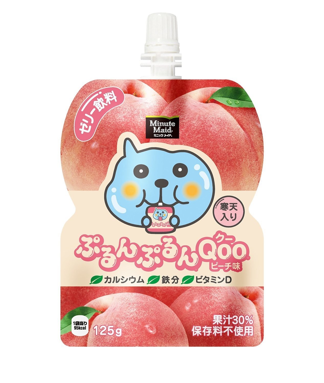 Coca-Cola “Purun Purun Qoo, Pfirsich Geschmack” Minute Maid Jelly Drink, 125g