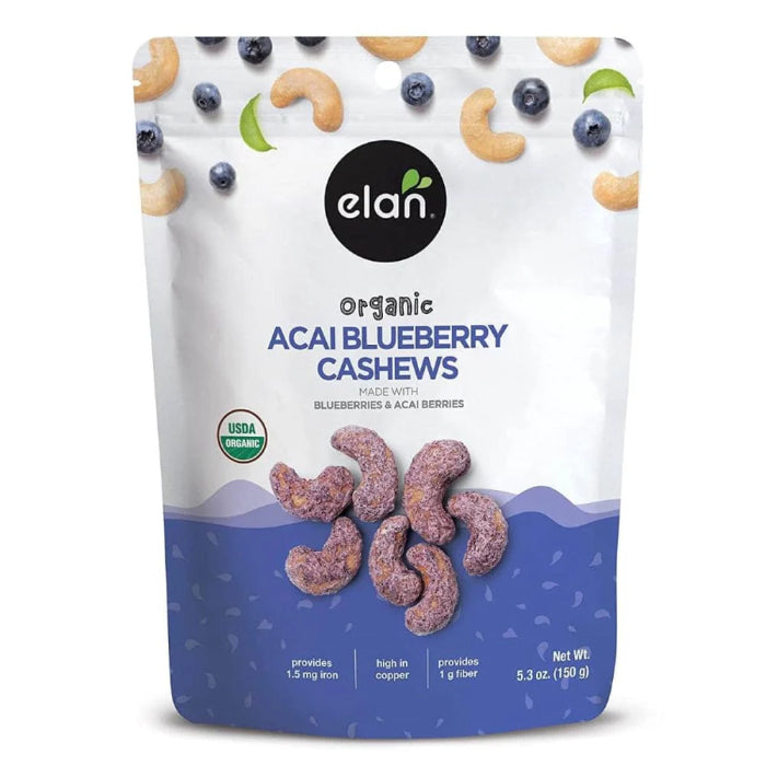 Elan – Cashewnüsse Blaubeere Acai Organ 5.3 Oz – Packung mit 8