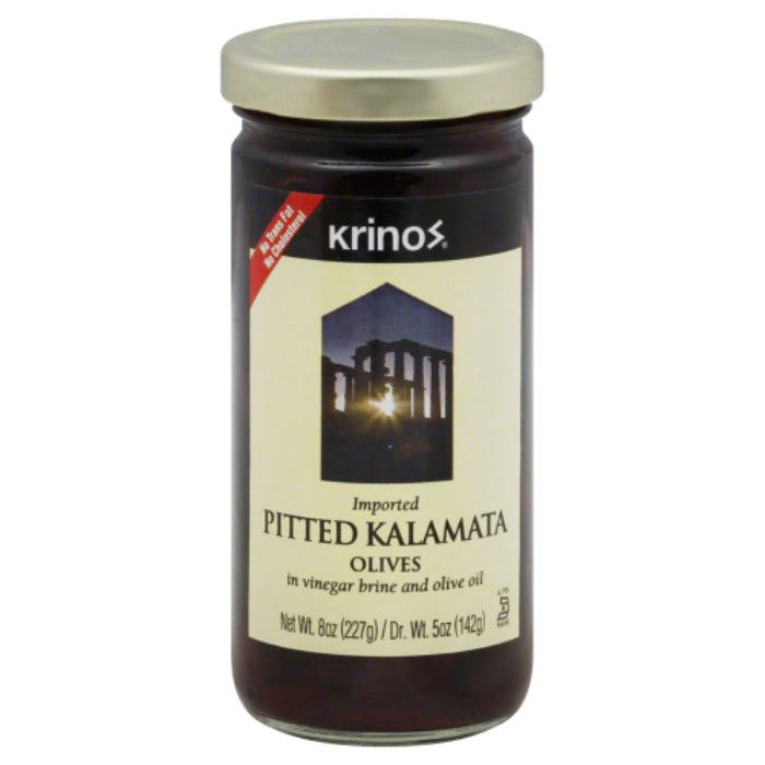 Krinos – Kalamata Pitted Olives, 8 Oz – Packung mit 6 Stück