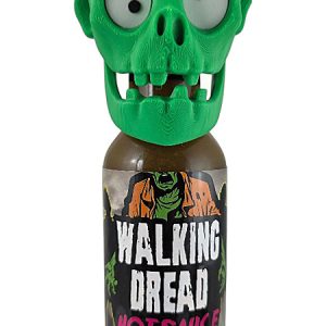 Walking Dread scharfe Sauce mit Zombie Gesicht Flaschenkopf, . – 5oz
