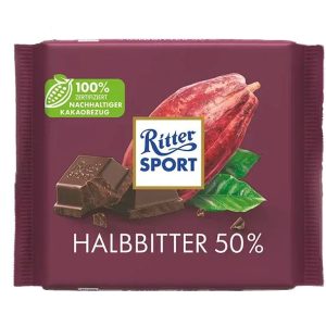 Ritter Sport Halbbitter ( dunkle Schokolade) 50%
