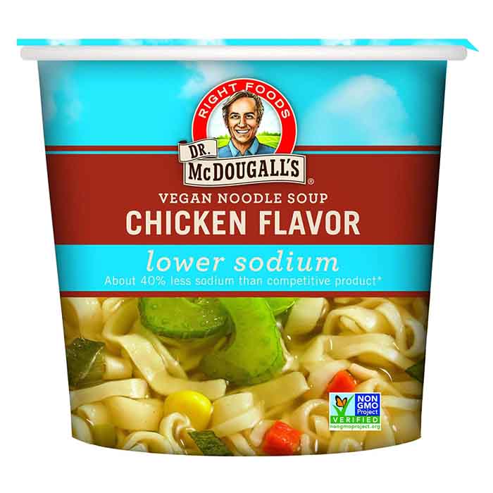 Dr. McDougall's – Lower Sodium Hähnchen Noodle Soup Cup, 1,4 Unzen