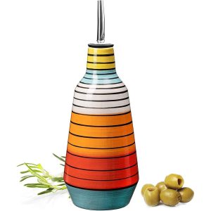 Elegant Drip-Free Ceramic Öl & Essigspender – Nebelstrom-Cruet