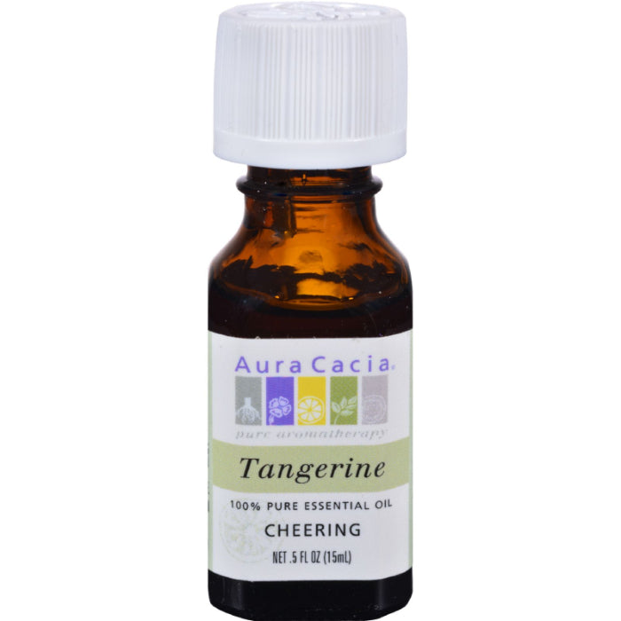 Aura Cacia Ätherisches Öl Tangerine, 0,5 oz – Packung mit 1