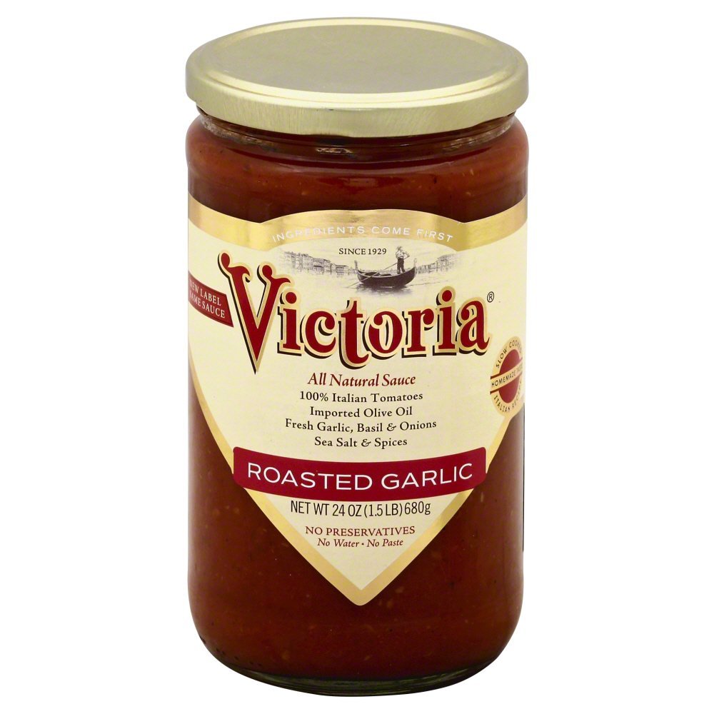 Victoria Sauce gebratener Knoblauch 24oz – Packung mit 6