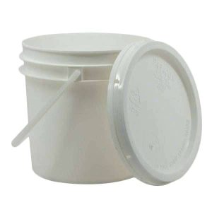 Pail, With Lid, 1 Gallon, weiß