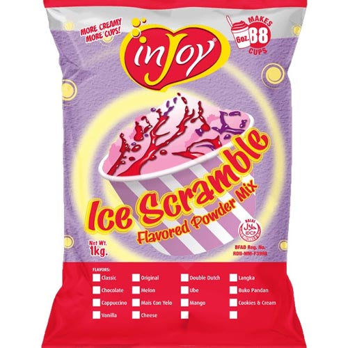 InJoy – Ice Scramble aromatisierte Pulvermischung – UBE aromatisiert – macht 88 Tassen – 1 KG