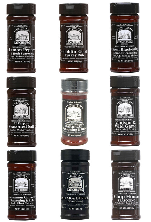 Tennessee Whiskey Gewürz Geschenkset, 3/4.5oz, 5/5oz, 1/8.3oz
