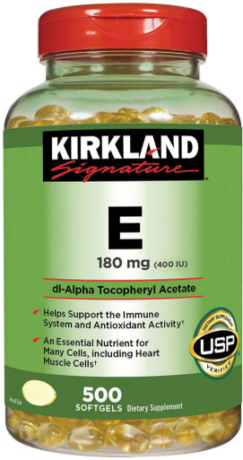 Kirkland Signature Vitamin E 180 mg., 500 Kapseln