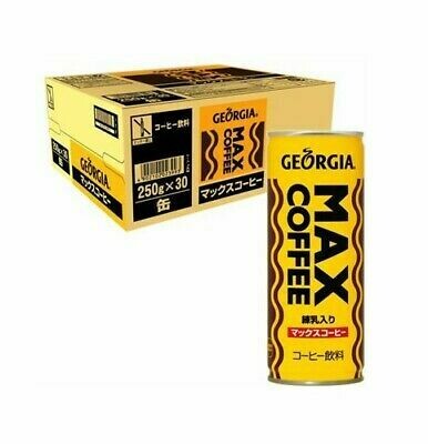 Coca-Cola Japan, Georgia Max Kaffee, 250ml in einer Dose, Japanischer Kaffee x 30 Dosen