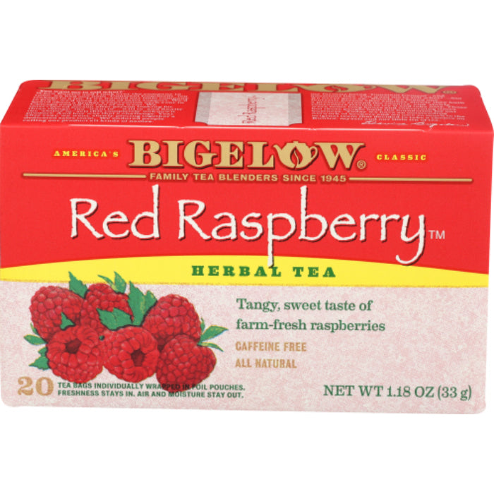 Bigelow Roter Himbeertee, 20 Beutel, 1,18 oz – Packung mit 6 Stück