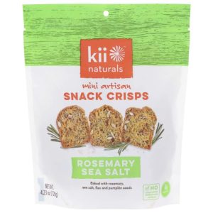 Kii Naturals – Crisps Rosmarin Sea Salz 4,23 Unzen – Packung mit 12 Stück