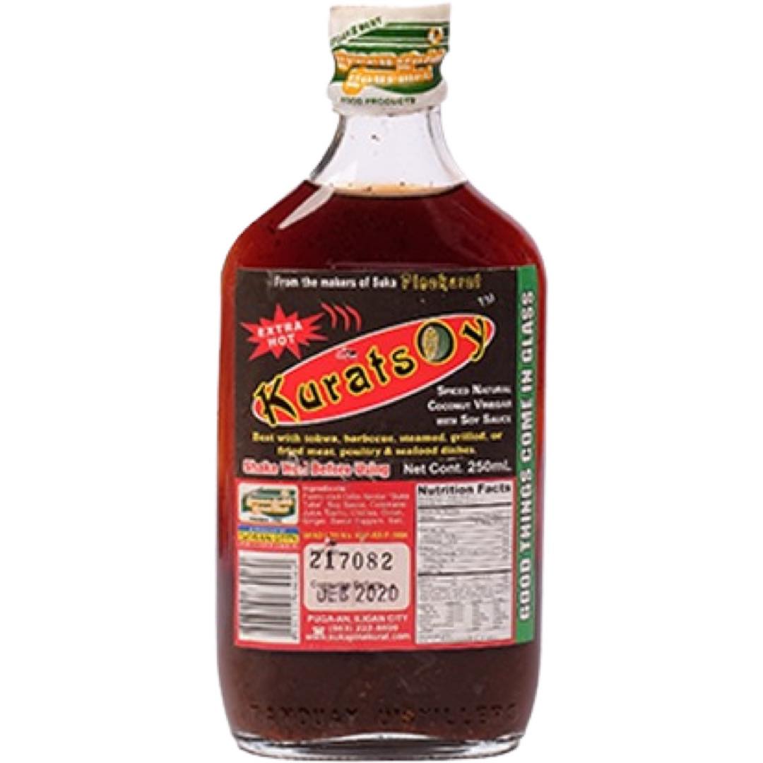 Kuratsoy Extra Hot – Gewürzte natürliche Kokosnuss Essig mit Sojasauce – 250 ML