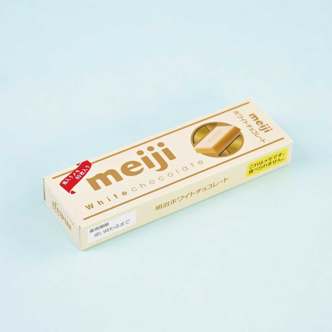 Meiji Weiße Schokolade Bar verpackt Haftnotizen