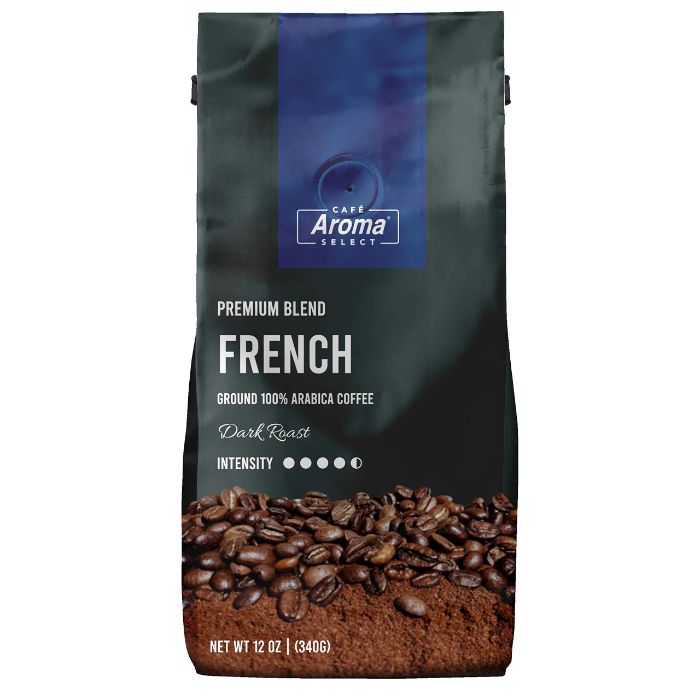 Cafe Aroma Select – Französischer gerösteter Kaffee, 12 Oz (Packung mit 12)