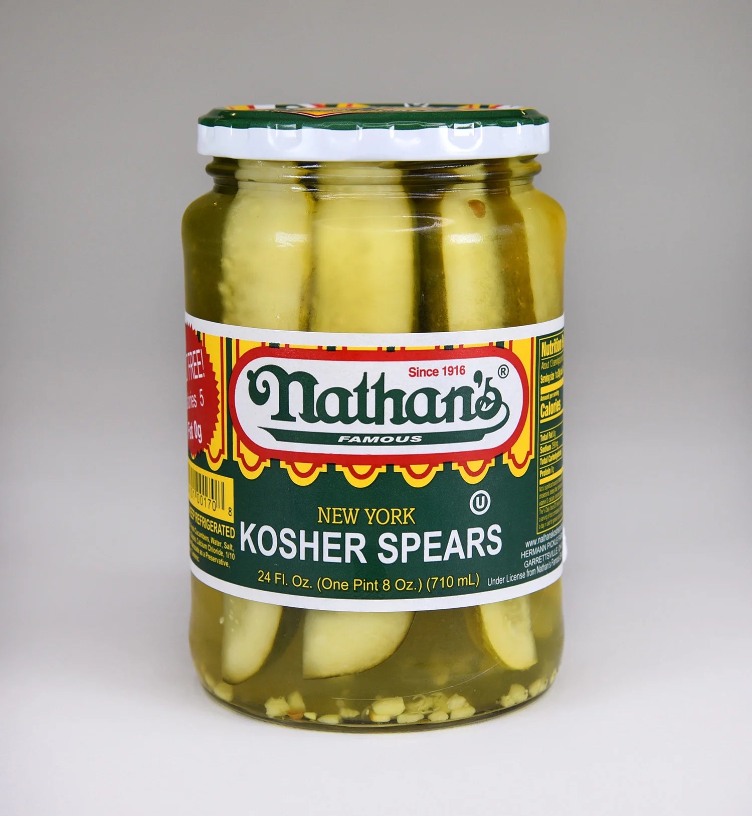 HERMANNS – PICKLE KOSHER SPEARS 24 OZ – Packung mit 12 Stück