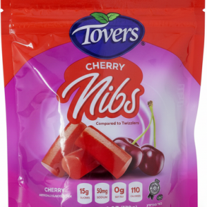 Tovers Cherry Nibs, Cherry aromatisierte Kaubonbons, koscher zertifiziert, wiederverschließbare Tasche, 6 Unzen