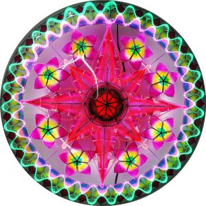Philippines Christmas Capiz Parol Lantern Star (Tala) lila / rot / grün – Größe 30