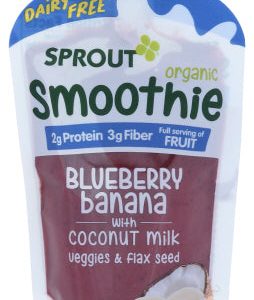Sprout Smoothie Blaubeerbananen-Kokos 4 Unzen – Packung mit 12 Stück