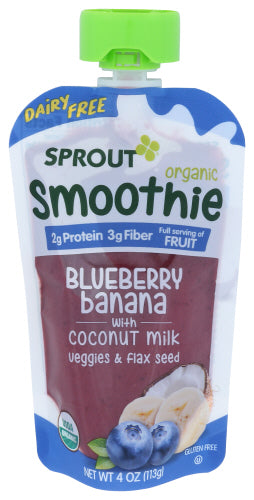 Sprout Smoothie Heidelbeere Banane Kokos 4 Oz – Packung mit 12 Stück