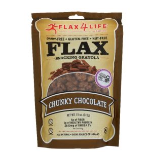 Flax4Life – Knuspermüsli Chunky Schokolade, 11 Unzen Packung mit 6