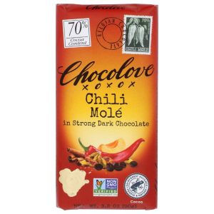 Chocolove – Chili Mole in Strong dunkle Schokolade, 3,2 Unzen