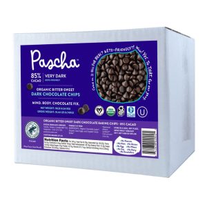 Pascha Bio bitter-süße dunkle Schokoladenchips 85% Kakao – – 10lb