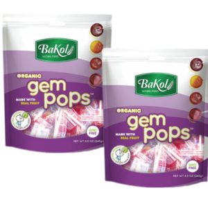 Bakol Bio Edelstein Pops, verschiedene Fruchtaromen Lutscher, 8,5 Unzen (Pack von 2)
