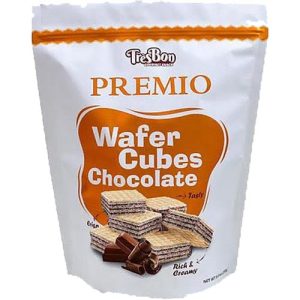 TresBon – Premio – Waffel Cubes Schokolade – reich und cremig – 8,5 Unzen