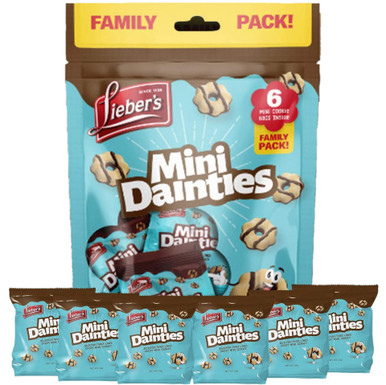Lieber's Mini Dainties Family Packung, Schokolade Fudge gefütterte Kekse, 6 einzelne Taschen