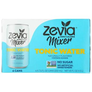 Zevia Mixer Tonic Water Zero Kalorien – 6 Pk, 7,5 oz – Packung mit 4