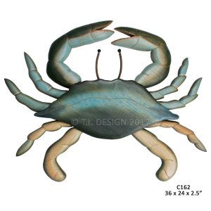 T.I. Design – Hand-Carved blaue Krabbe groß
