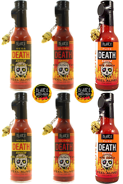 Blair's Hotter Death Heiße Saucen 6er Packung, 6/5oz