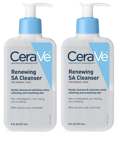 CeraVe Renewing SA Cleanser, 8 Unzen (2 Stück)