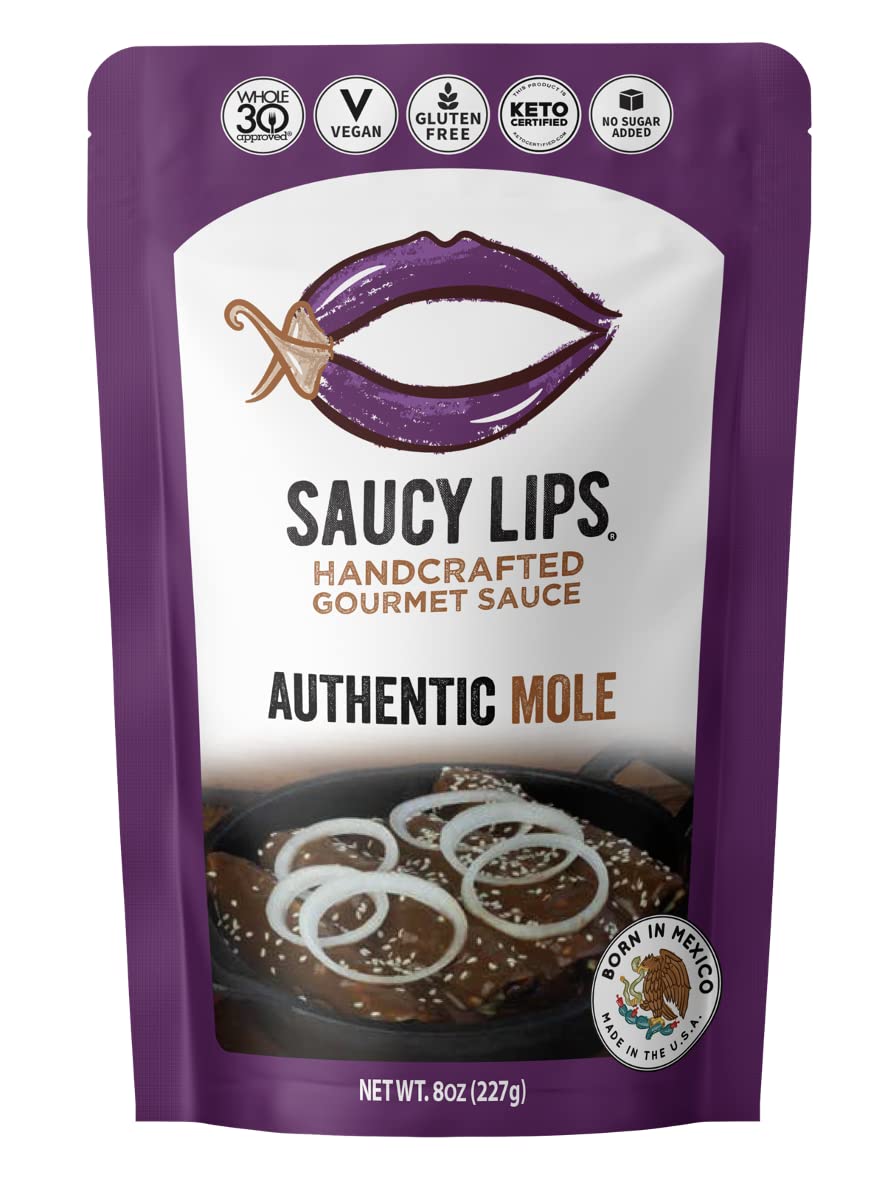 Saucy Lips: Authentische Mole Sauce, 8 Oz – Packung mit 6 Stück