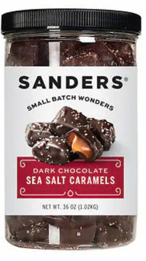 Sanders dunkle Schokolade Meersalz Karamell, 36 oz