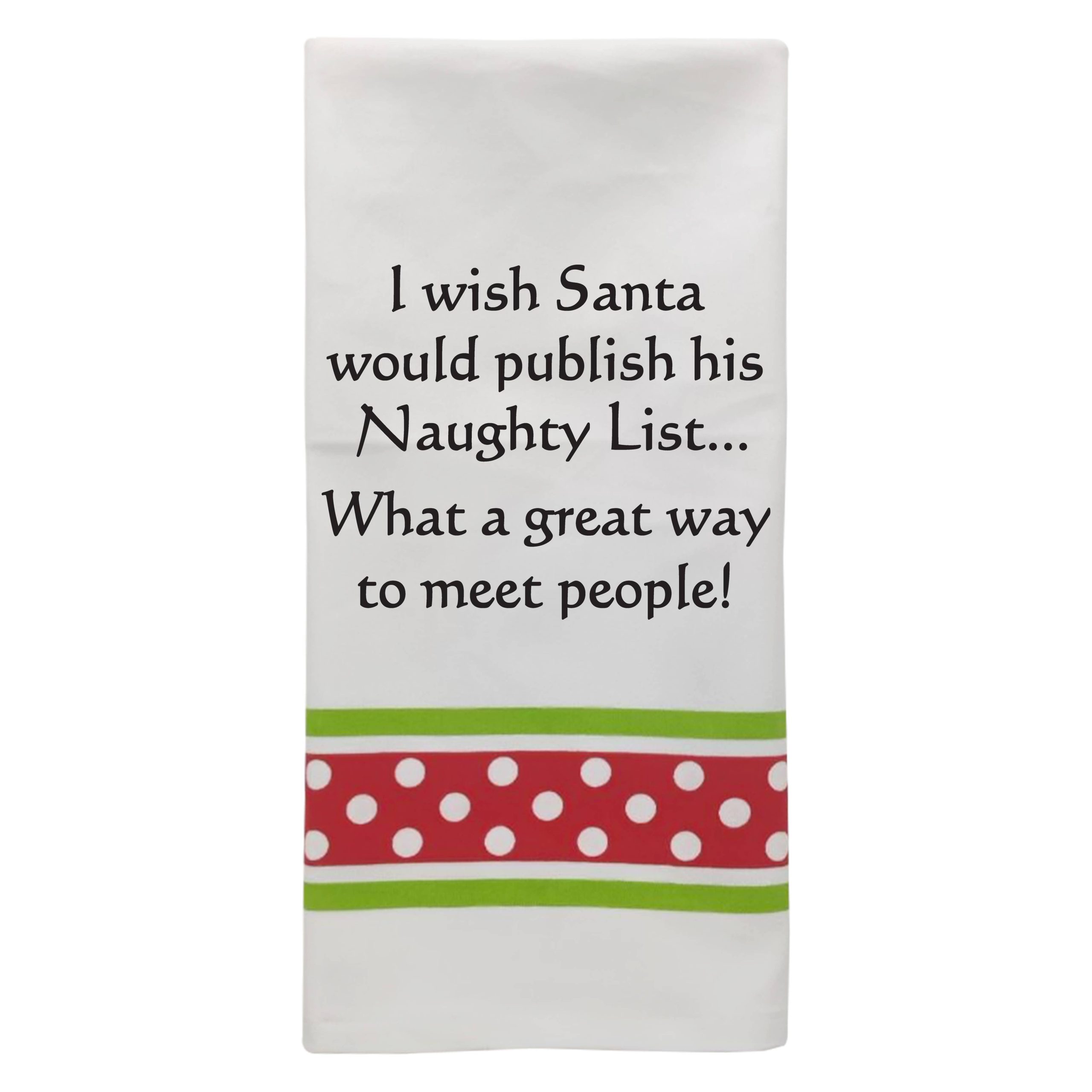 Ich wünschte, der Weihnachtsmann würde... CHRISTMAS TOWEL