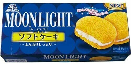Morinaga, “Mond leichte weiche Kuchen” Kuchen Sandwiches w / Vanillecreme 6pc in 1 box