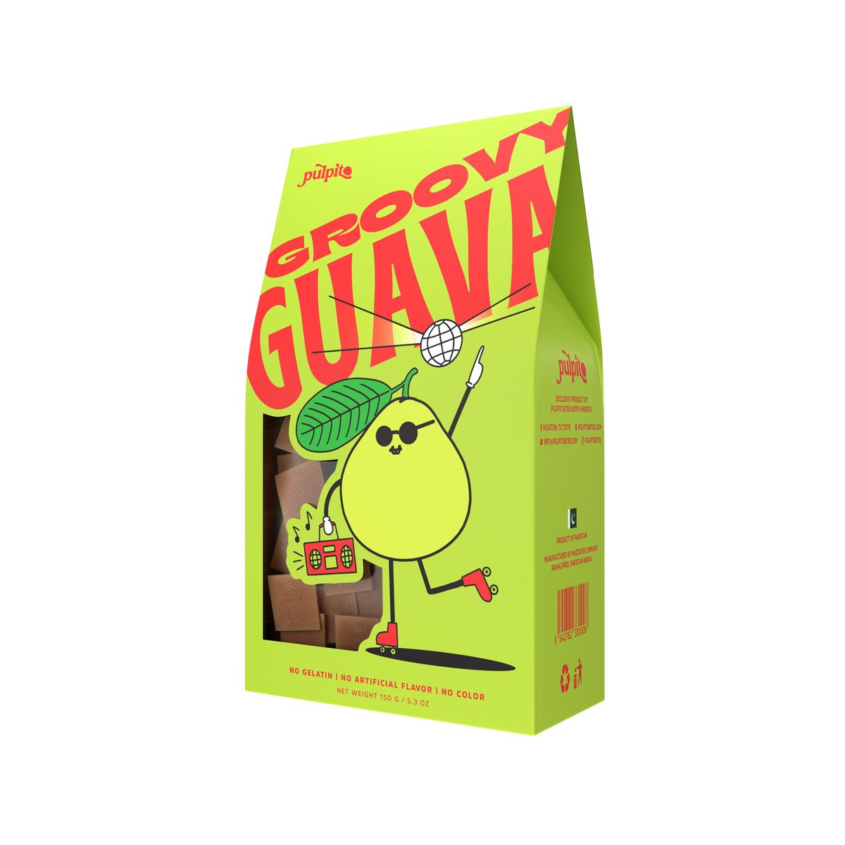 Pulpito Groovy Guava Frucht Bites Box – 12 Boxen x 150g Fall