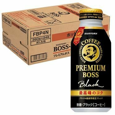 Suntory, Boss, Premium Boss Schwarz, 390g x 24 Flaschen