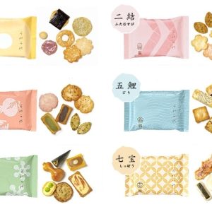Ginza Akebono “Sorezore”, Reisknacker, 6 Sorten, 12 Beutel in einer Schachtel