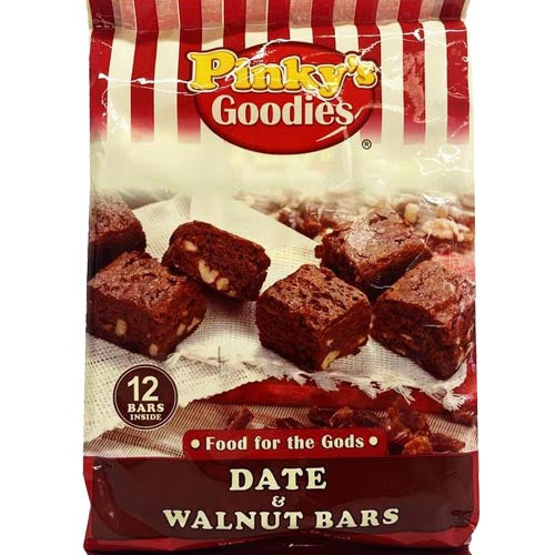 Pinky's Goodies – Essen für die Götter – Dattel- und Walnussriegel – 12 Stück – 7.60 OZ
