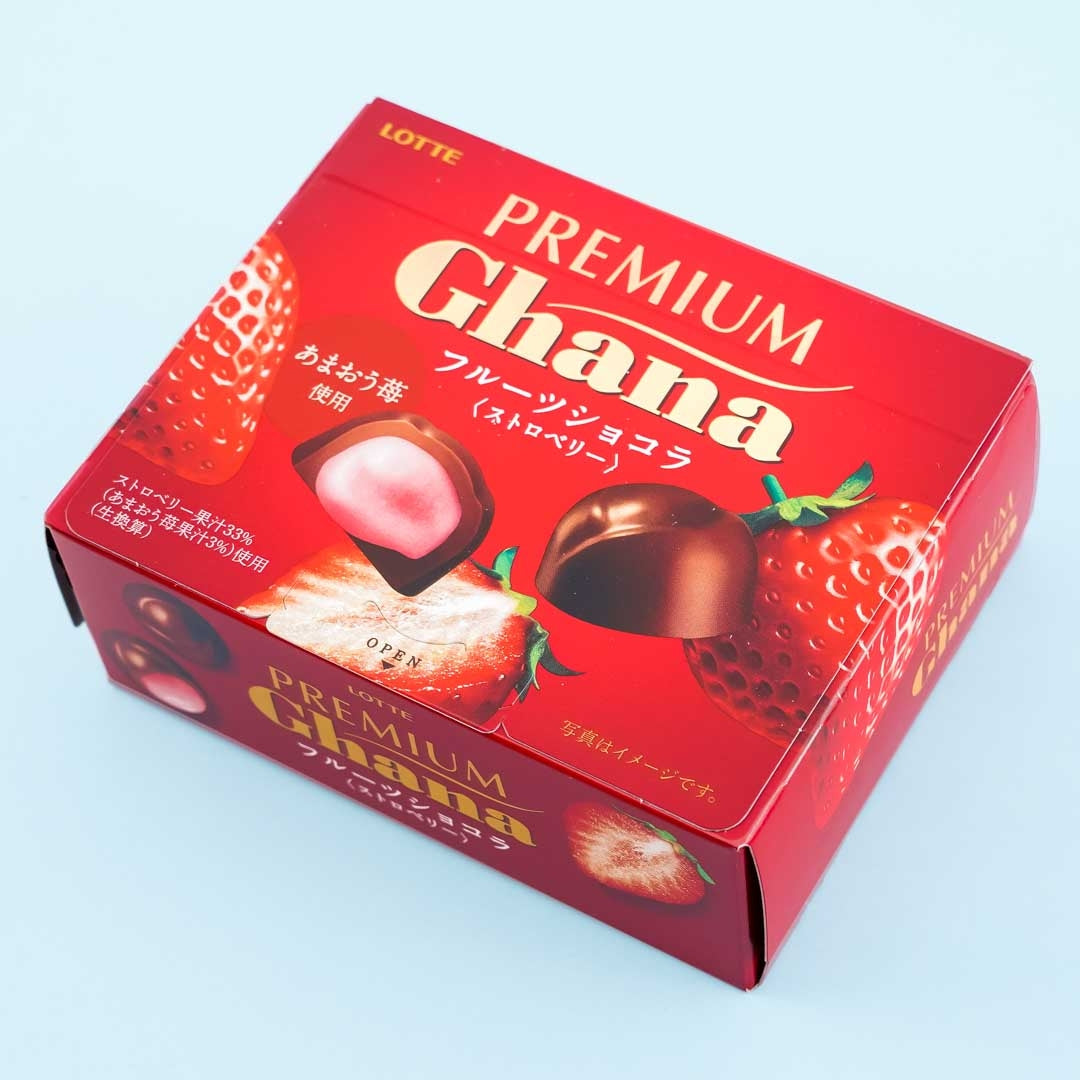 Lotte Premium Ghana Obstschokolade – Erdbeere