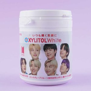 BTS Xylitol weiße Gummiflasche – rosa Grapefruit