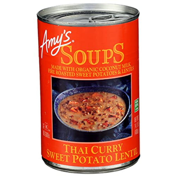 Amy's Suppe Thai Curry süße Linsen Bio, 14,1 Oz – Packung mit 12