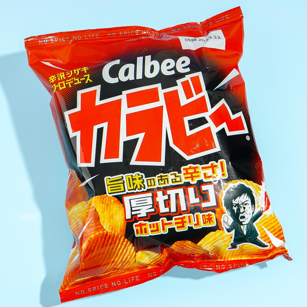 Calbee Dick geschnittene Kartoffelchips – Hot Chili