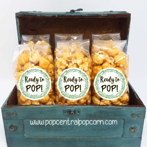grüner und goldener Kranz – bereit zu knallen – Popcorn favor Taschen