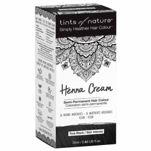 Tints of Nature – Semi-Permanent True schwarze Haarfarbe Henna Creme, 2.46